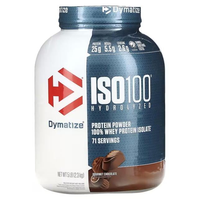 پودر پروتئین وی ایزوله دایماتایز مدل ISO100 طعم شکلات وزن ۲۳۰۰ گرم