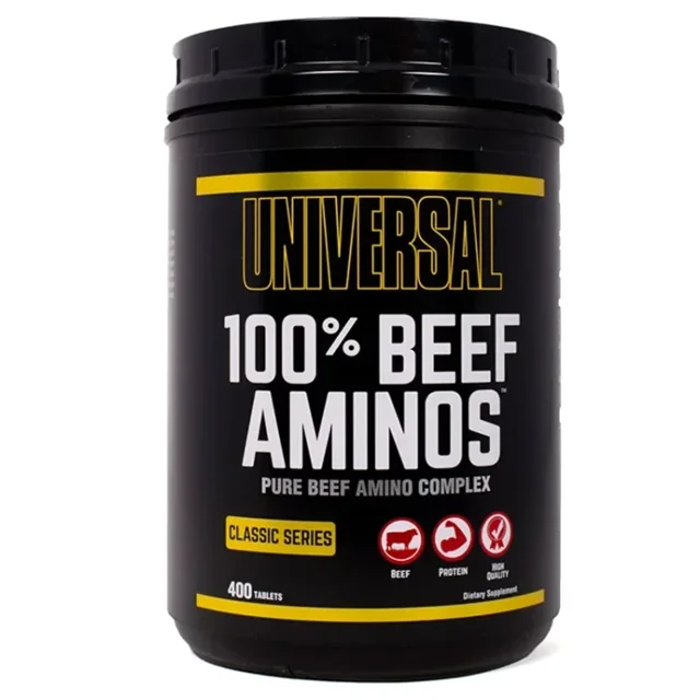 قرص آمینو بیف یونیورسال مدل 100% Beef Aminos بسته ۴۰۰ عددی