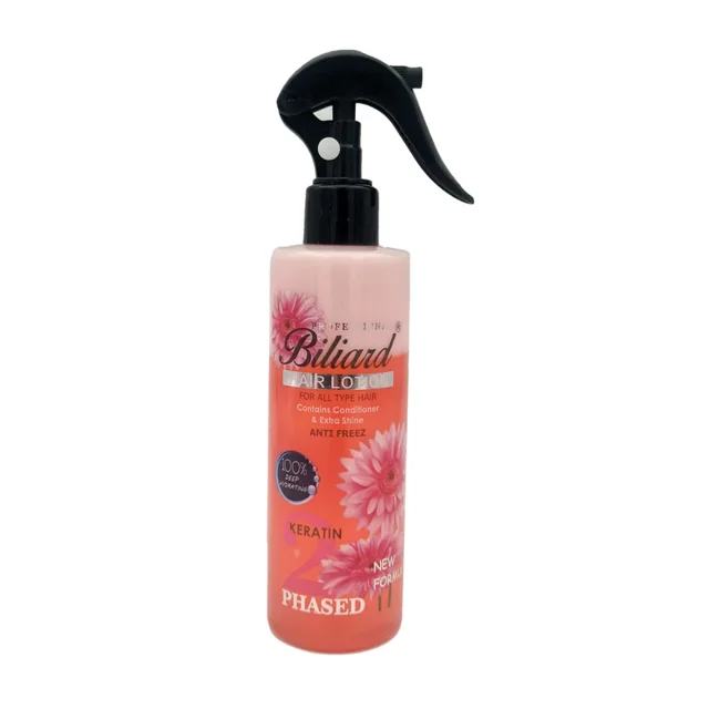 اسپری دو فاز مو بیلیارد مدل Keratin حجم ۲۴۰ میلیلیتر